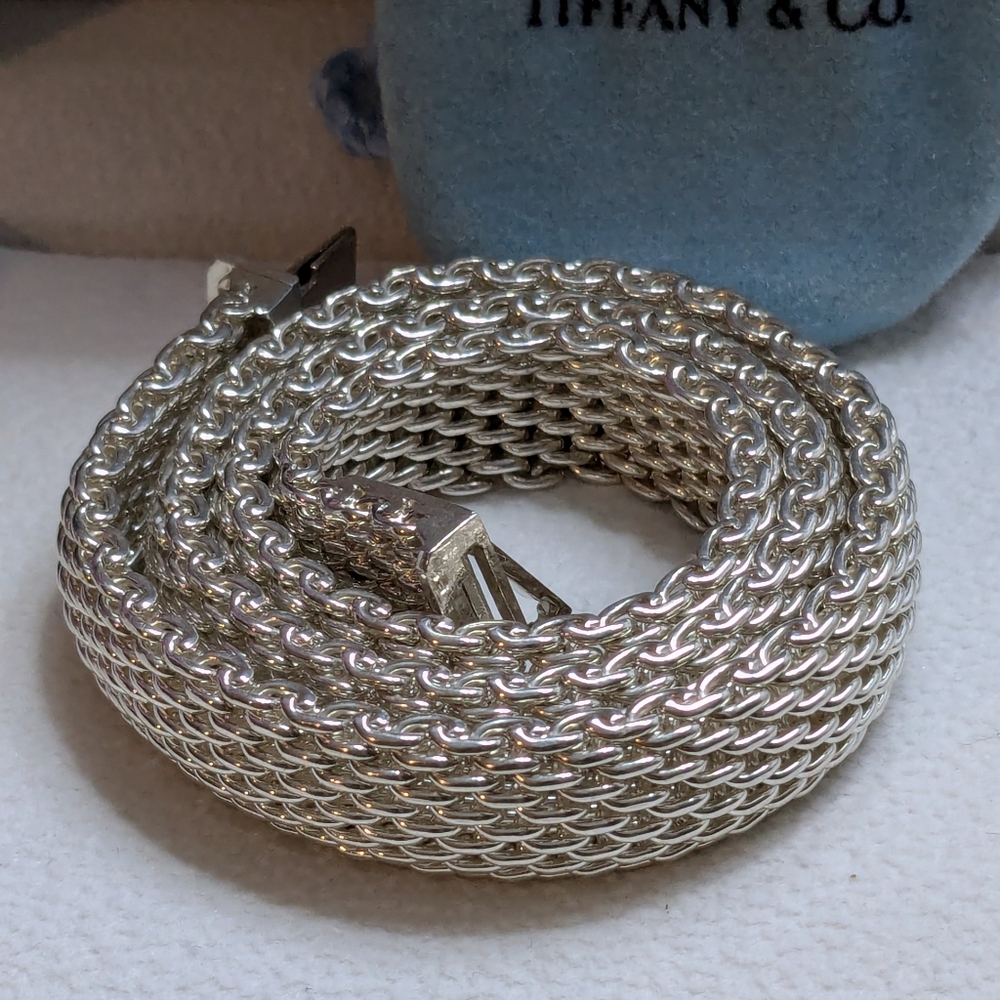 Tiffany & Co. Silver Somerset Mesh Necklace